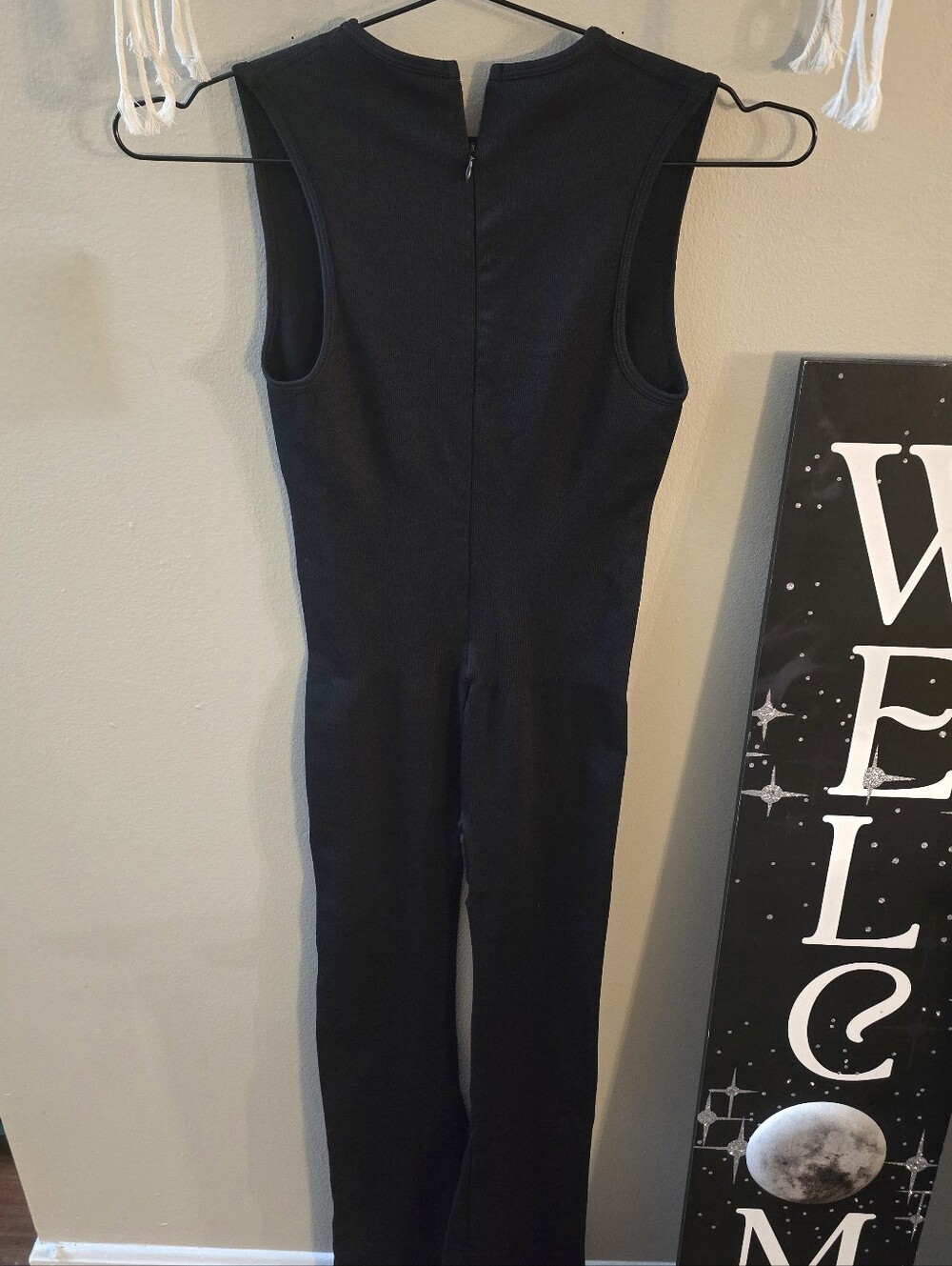 OQQ Black Sleeveless Flare Jumpsuit - Picture 2 of 6